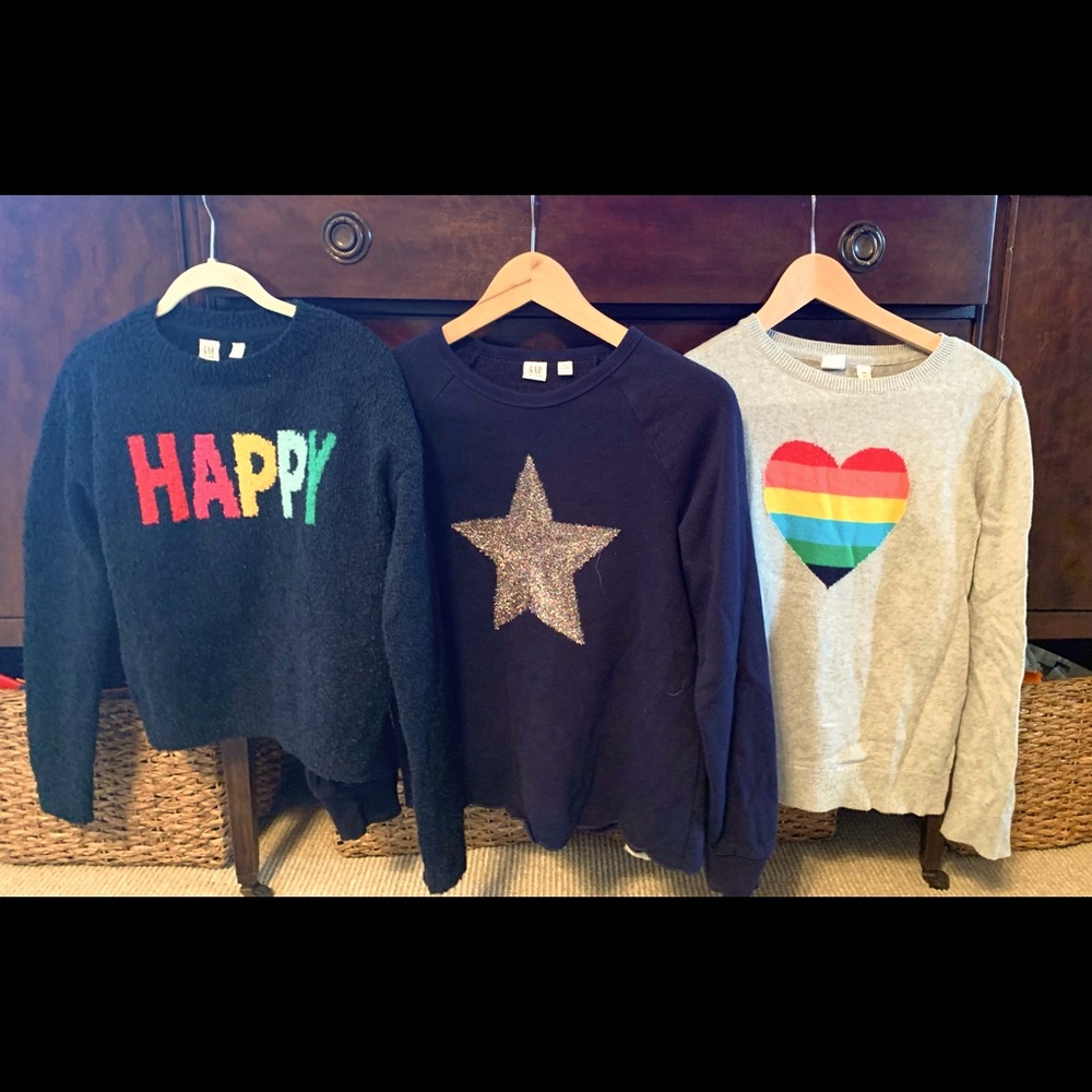LOT 3 GAP Girls Sweaters size 14/16